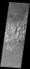 Several fractures cross through Gorgonum Chaos in this image captured by NASA's 2001 Mars Odyssey spacecraft.
