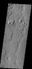 The arcuate or curved fractures in this image are located on the eastern margin of Elysium Planitia as seen by NASA's 2001 Mars Odyssey spacecraft.