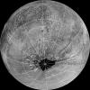 This map composed of images NASA's Galileo and Voyager missions shows the hemisphere of Europa that might be affected by plume deposits. The view is centered at -65 degrees latitude, 183 degrees longitude.