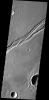 This complex graben is part of Labeatis Fossae. This image was captured by NASA's 2001 Mars Odyssey spacecraft.