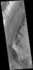 This image from NASA's 2001 Mars Odyssey spacecraft shows a portion of Ma'adim Vallis, which is a large channel that enters Gusev Crater from the south.
