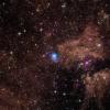 The blue dot in this image marks the spot of an energetic pulsar -- the magnetic, spinning core of star that blew up in a supernova explosion. NASA's NuSTAR discovered the pulsar by identifying its telltale pulse.