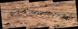 This small ridge, about 3 feet long, appears to resist wind erosion more than the flatter plates around it. Such differences are among the traits NASA's Curiosity Mars rover is examining at selected rock targets at the base of Mount Sharp.