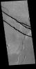 This image captured by NASA's 2001 Mars Odyssey spacecraft shows a portion of Cerberus Fossae.