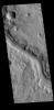 This image captured by NASA's 2001 Mars Odyssey spacecraft shows a portion of Indus Vallis.