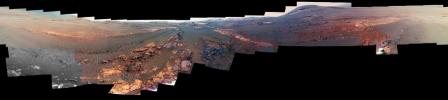 This is the last panorama NASA's Opportunity rover acquired before the solar-powered rover succumbed to a global Martian dust storm on June 10, 2018.