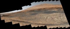 Stitched together from 116 images, this view captured by NASA's Curiosity Mars rover shows the path it will take in the summer of 2020 as it drives toward the next region it will be investigating, the sulfate-bearing unit.