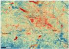 NASA's Ecosystem Spaceborne Thermal Radiometer Experiment on Space Station (ECOSTRESS) instrument recorded this image of ground surface temperatures in Dallas and Fort Worth, Texas, on June 20, 2022.