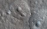 This image acquired on January 2, 2023 by NASA's Mars Reconnaissance Orbiter shows expanded craters with an unusually bumpy texture in the outer apron where sublimation occurred.