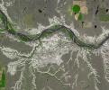 NASA's Terra spacecraft shows Dinosaur Provincial Park, a UNESCO World Heritage Site east of Calgary, Alberta, Canada.