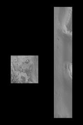 An exotic terrain of wind-eroded ridges and residual smooth surfaces is seen in images acquired October 18, 1997 by NASA's Mars Global Surveyor (MGS) and by the Viking Orbiter 1 twenty years earlier.