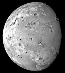 This image of Io was acquired by NASA's Galileo spacecraft during its ninth orbit (C9) of Jupiter as part of a sequence of images designed to cover Io at low illumination angles to map the landforms.