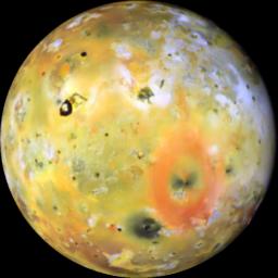This color composite of Io was acquired by NASA's Galileo spacecraft during its sixth orbit (E6) of Jupiter as part of a sequence of images designed to monitor changes in the surface color due to volcanic activity.