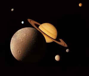 Solar System Montage of Planets from Voyager Images New 5x7 Photo
