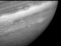 This frame from a movie shows a portion of Jupiter in the southern hemisphere over 17 Jupiter days. As NASA's Voyager 1 approached Jupiter in 1979, it took images of the planet at regular intervals.