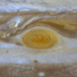 The Red Spot is the largest known storm in the Solar System, as shown in this image obtained by NASA's Hubble Space Telescope. With a diameter of 15,400 miles, it is almost twice the size of the entire Earth and one-sixth the diameter of Jupiter itself.
