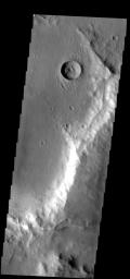 These dust avalanches occur in a crater within Iani Chaos on Mars as seen by NASA's 2001 Mars Odyssey spacecraft.