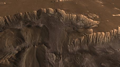 Flying through the canyons and over the ridges of Valles Marineris, viewers can experience some of the thrills that gripped explorers who pushed into unknown regions on Earth as seen by NASA's 2001 Mars Odyssey.