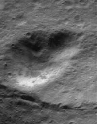 This image taken by NASA's NEAR Shoemaker on Apr. 17, 2000, shows the rocky, ridged, and rounded surface of asteroid Eros.