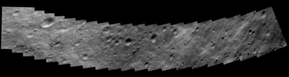 This image of asteroid Eros taken on Oct. 26, 2000, by NASA's NEAR Shoemaker shows a surface covered in rocks of all sizes and shapes, set on a gently rounded surface. Other regions are smooth, suggesting accumulation of fine regolith. 