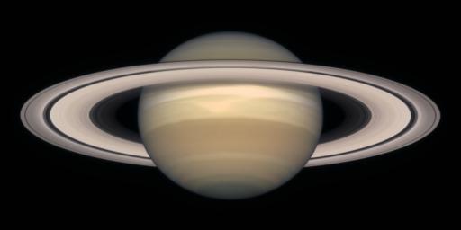 A series of NASA Hubble Space Telescope images, captured from 1996 to 2000, show Saturn's rings open up from just past edge-on to nearly fully open as it moves from autumn towards winter in its Northern Hemisphere.
