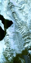 The 2002 Winter Olympics were hosted by Salt Lake City at several venues within the city, in nearby cities, and within the adjacent Wasatch Mountains. NASA's Terra satellite captured this image on February 8, 2001.