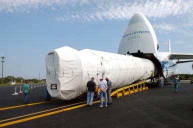Lockheed Martin delivering the Atlas V rocket to Cape Canaveral in July of 2005. After going through a series of tests to ensure its readiness to send Mars Reconnaissance Orbiter to the red planet, lift-off occurred on August 12, 2005.