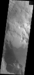 This dune field on Mars is located on the floor of a crater located southeast of Mutch Crater as seen by NASA's 2001 Mars Odyssey spacecraft.