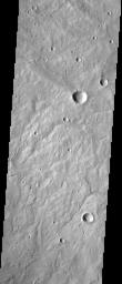 These small channels join to become Sabis Vallis on Mars as seen by NASA's 2001 Mars Odyssey spacecraft.