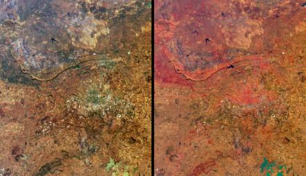 These views from NASA's Terra satellite highlight a number of the land use, vegetation, and geological features found Johannesburg, Gauteng Province, South Africa.