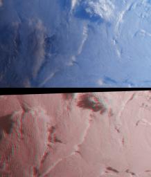 Stratus clouds are common in the Arctic during the summer months, and are important modulators of the arctic climate as seen in this anaglyph from the MISR instrument aboard NASA's Terra spacecraft. 3D glasses are necessary to view this image.