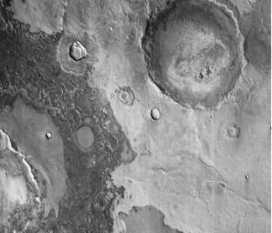Infrared imaging from NASA's Mars Odyssey spacecraft shows signs of layering exposed at the surface in a region of Mars called Terra Meridiani.
