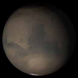 NASA's Mars Global Surveyor shows the Syrtis Major face of Mars in mid-July 2005.