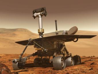 Artist's concept of NASA's Artist's concept of Mars Exploration Rover (MER) from December, 2002.