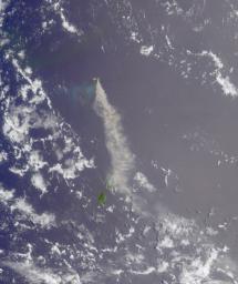Anatahan Island is shown in this MISR Mystery Quiz #14 captured by NASA's Terra spacecraft.