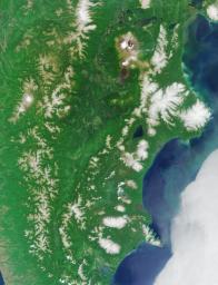 Kamchatka Peninsula, Russia is shown in this MISR Mystery Quiz #15 captured by NASA's Terra spacecraft.