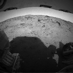 This image from NASA's Mars Exploration Rover Spirit shows the last few days of the rover's ascent to the crest of 'Husband Hill' inside Mars' Gusev Crater. The rover was going in reverse.