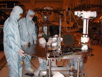 Engineers for NASA's Mars Exploration Rover Mission are completing assembly and testing for the twin robotic geologists at JPL.