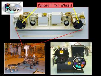 This image taken at NASA's Jet Propulsion Laboratory shows the panoramic camera used onboard both NASA Mars Exploration Rovers. 