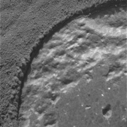 This image shows a zoomed-in views of the rock dubbed 'Humphrey' following its successful grinding with NASA's Mars Exploration Rover Spirit's rock abrasion tool. 