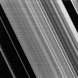 This image shows the region of Saturn's rings known as the Cassini Division. It was taken by the narrow angle camera on NASA's Cassini spacecraft after successful entry into Saturn's orbit.