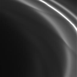 This is one of the first images of Saturn's F ring taken by NASA's Cassini spacecraft after it successfully entered Saturn's orbit.