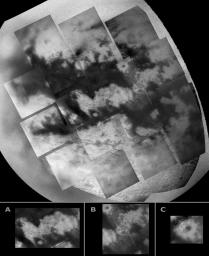 During a close flyby of Titan on March 31, 2005, NASA's Cassini spacecraft cameras got their best view to date of the region east of the bright Xanadu Regio.