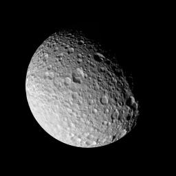 The most detailed images ever taken of Saturn's moon Mimas by NASA's Cassini spacecraft, show it to be one of the most heavily cratered Saturnian moons, with little if any evidence for internal activity.