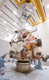 In late October 2004, NASA's Mars Reconnaissance Orbiter was moved from the High Bay 100,000-class clean room at Lockheed Martin Space Systems, Denver, to the facility's Reverberant Acoustic Lab.