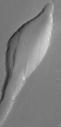 This image from NASA's Mars Global Surveyor shows a trough in the Labyrinthus Noctis region.