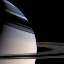 Few sights in the solar system are more strikingly beautiful than softly hued Saturn embraced by the shadows of its stately rings.