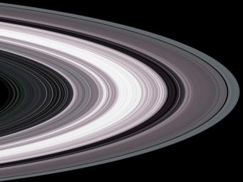Specially designed Cassini orbits place Earth and Cassini on opposite sides of Saturn's rings, a geometry known as occultation. NASA's Cassini spacecraft conducted the first radio occultation observation of Saturn's rings on May 3, 2005.