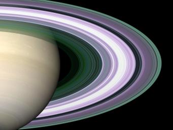 Specially designed Cassini orbits place Earth and Cassini on opposite sides of Saturn's rings, a geometry known as occultation. NASA's Cassini spacecraft conducted the first radio occultation observation of Saturn's rings on May 3, 2005.