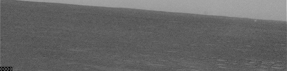 Large Dust Devil on Horizon, Sol 468
